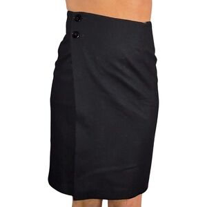 VINTAGE CASUAL CORNER 100% Wool Wrap‎ Midi Skirt